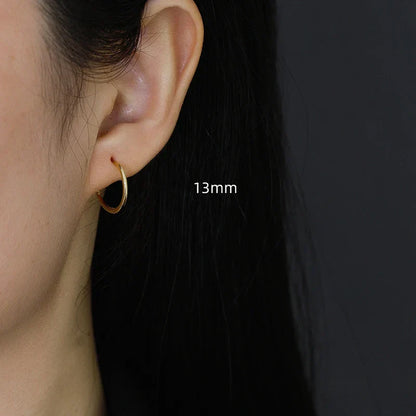 925 Sterling Silver Fashion Simple Huggies Ear Buckle Accessories Minimalist Charm Ear Hoop Earrings for Women Jewelry