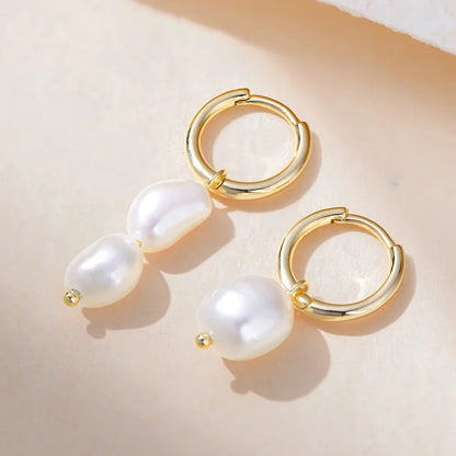 925 Sterling Silver Earring Fashion Geometry Butterfly Zircon Asymmetry Pearl Drop Earring Simple Temperament Trend Women Ear Je