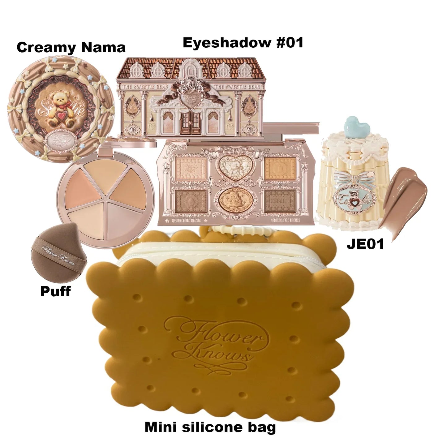 Makeup Set Box Full Swan Bear Garden Collection Embossed Blush Shine Lipstick Kit Foundation  All in Maquiagem Kit