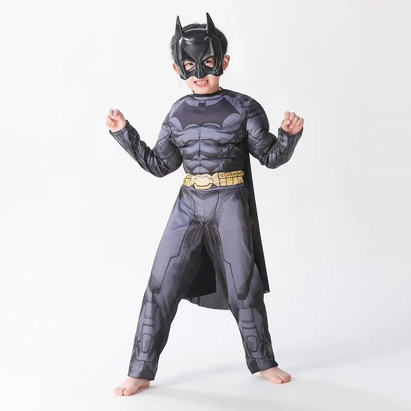 Anime Superhero Batmans Cosplay Muscle Costume Batma Zentai Jumpsuits Bodysuit Suit Halloween Carnival Costumes
