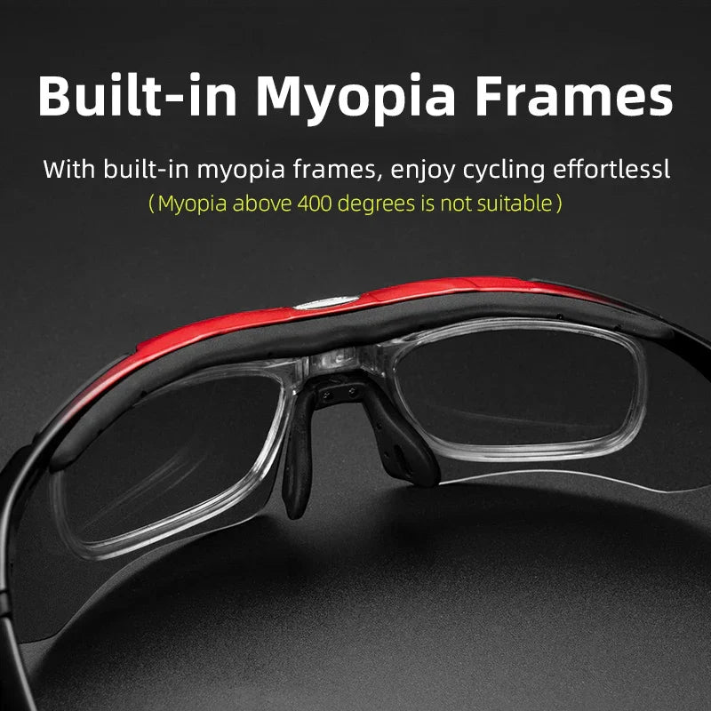 ROCKBROS Polarized Cycling Glasses Men Sports Sunglasses Road MTB Mountain Bike Bicycle Riding Protection Goggles Eyewear 5 Lens