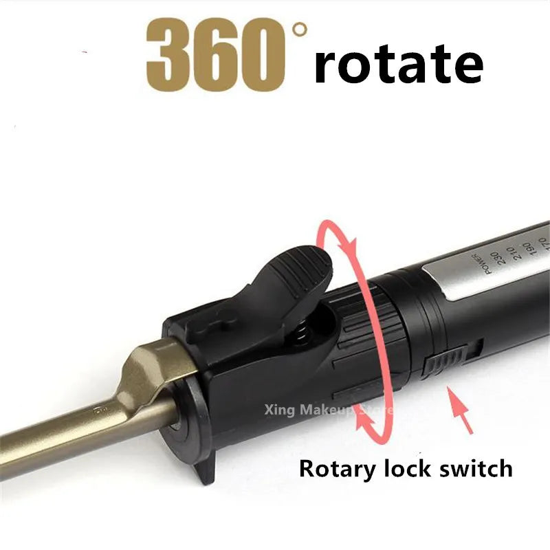 9/19/25/28/32mm ProfessionalAutomatic Rotating Curling Iron Temperature Display Ceramic Hair Curler Hair Curler Anti Scalding