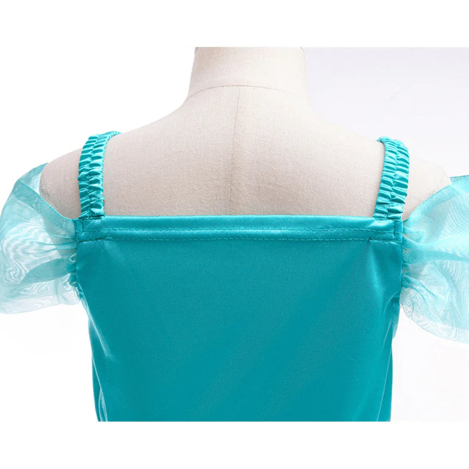 Aladdin Princess Girl Dress Jasmine Two-piece Set Kids Film Role Play Costume Halloween Party Clothes Children Birthday Gift
