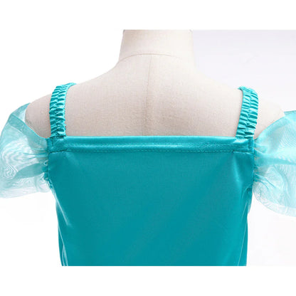 Aladdin Princess Girl Dress Jasmine Two-piece Set Kids Film Role Play Costume Halloween Party Clothes Children Birthday Gift