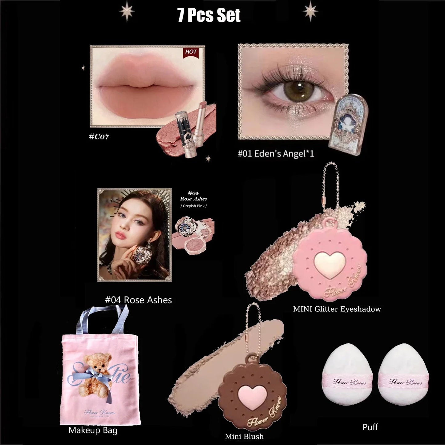 Makeup Set Little Angel Collection Make Up Gift Box Eye Shadow Blush Matte Lipstick Highlighter Full Kit All In One