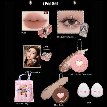 Makeup Set Little Angel Collection Make Up Gift Box Eye Shadow Blush Matte Lipstick Highlighter Full Kit All In One