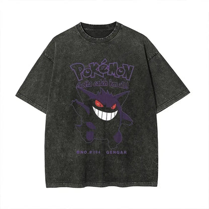 Gengar Graphic T Shirt Man Women Anime Short Sleeve Tee Summer 2026 Streetwear Casual Tops Y2k