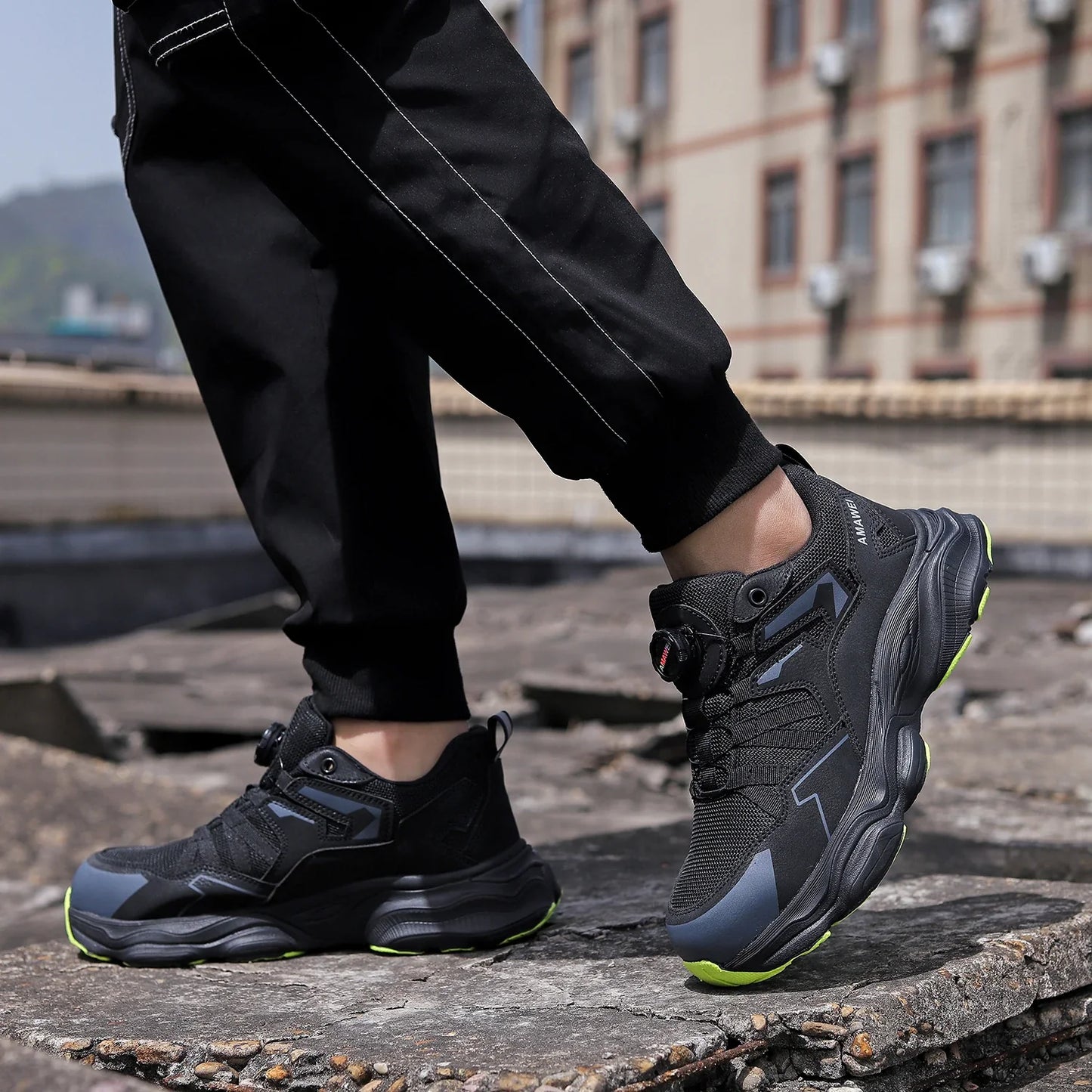 Steel Toe Safety Shoes Men, Anti-Puncture Anti-Smash Non Slip Industrial Work Boots, Lightweight CE New Work Safety Shoes