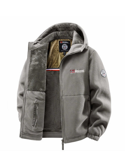 Jaqueta Masculina de Outono e Inverno com Capuz, Adequada para Uso Diário em Casa, para Viagens, Festas, Deslocamentos, Moda Versátil ao Ar Livre, Realça o Temperamento, Roupa Urbana, Roupa de Viagem.