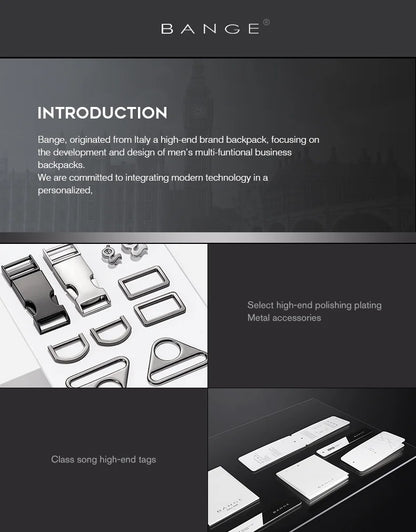 New Design Men Backpack Waterproof Fits for 14.1 inch Laptop Bag Teenager Travel Bag School Bag City Business Backpack Man