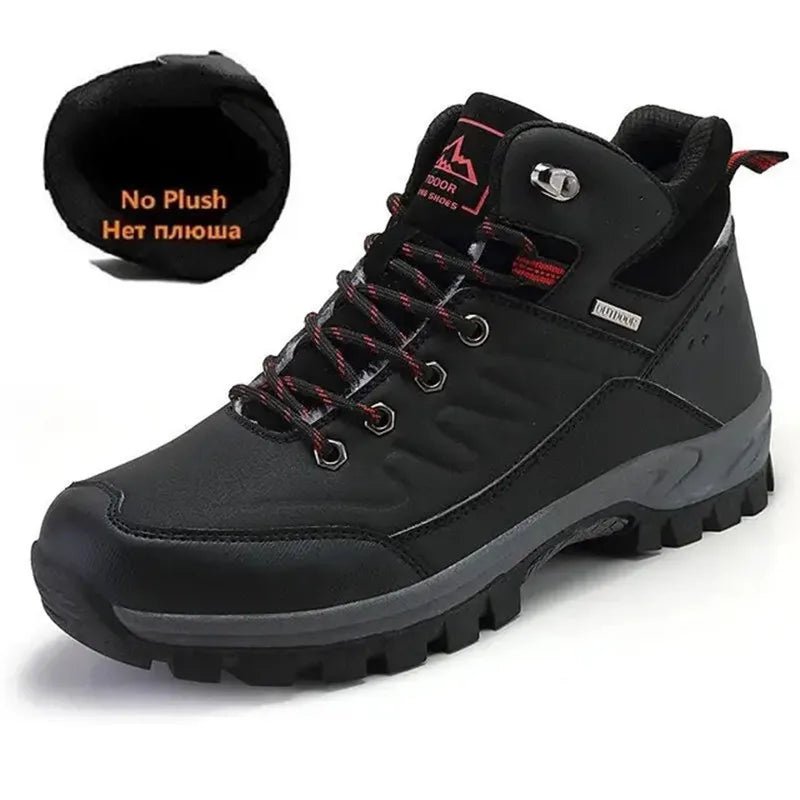 Brand Winter Men's Boots Warm Men's Snow Boots High Quality Leather Men Sneakers Outdoor Men Hiking Boots Work Shoes Size 39-46