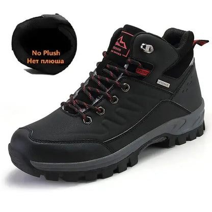 Brand Winter Men's Boots Warm Men's Snow Boots High Quality Leather Men Sneakers Outdoor Men Hiking Boots Work Shoes Size 39-46
