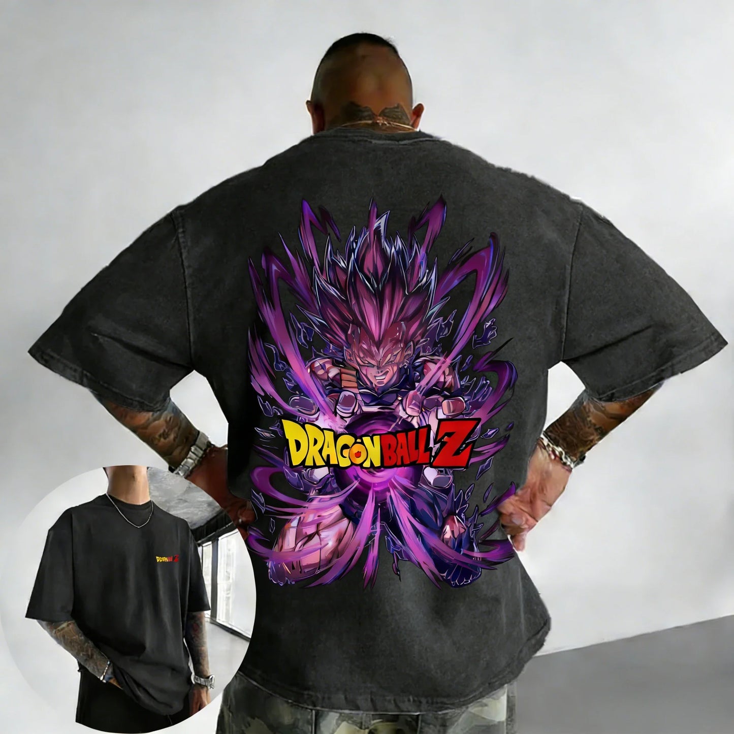 T-shirt Summer New Vegeta Printed Men's and Women's Trendy Versatile Loose Casual Short Sleeve Top