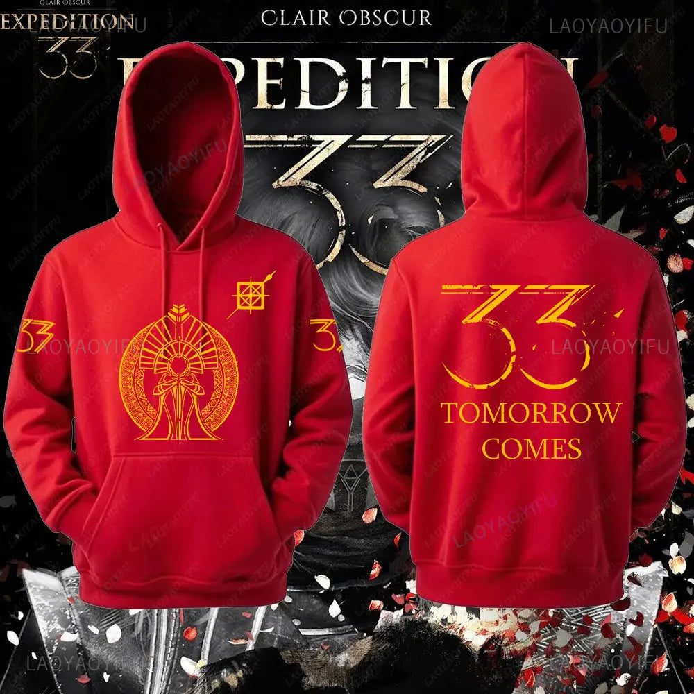 Expedition 33 Men Women Hoodies Dark Fantasy Pullovers Rpg Gamer Expedition 33 Hooded Lover Gift Video Game Graphic Sweatshirt