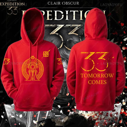 Expedition 33 Men Women Hoodies Dark Fantasy Pullovers Rpg Gamer Expedition 33 Hooded Lover Gift Video Game Graphic Sweatshirt