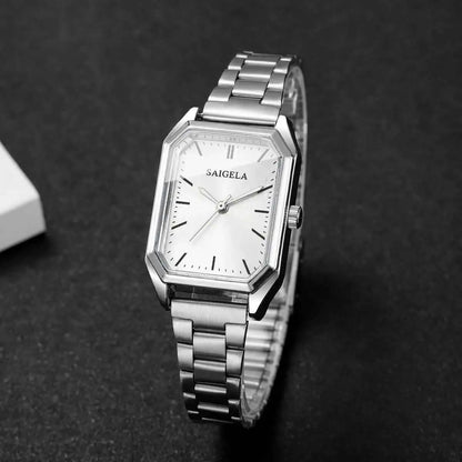 Fashion Rectangle Women Watches Simple Analog Quartz Wristwatch for Girls Clock Gift Reloj Mujer（Without Box）