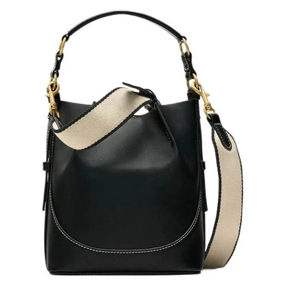 2025 Women's Large Capacity Bucket Bag with Wide Shoulder Strap Single Shoulder Handbag Drawstring Handheld Crossbody Bag