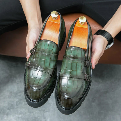 Classic Men's Dress Shoes Slip On Leather Loafers Men Platform Social Shoes For Men Fashion Casual Business Formal Shoes Male