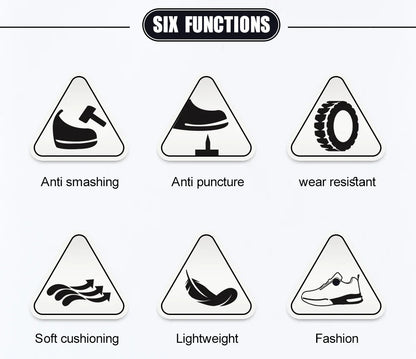 New Men's Rotary Buckle Safety Shoes Anti-Impact Anti-Piercing Lightweight Work Boots Fashion Sporty Design for Outdoor Pro