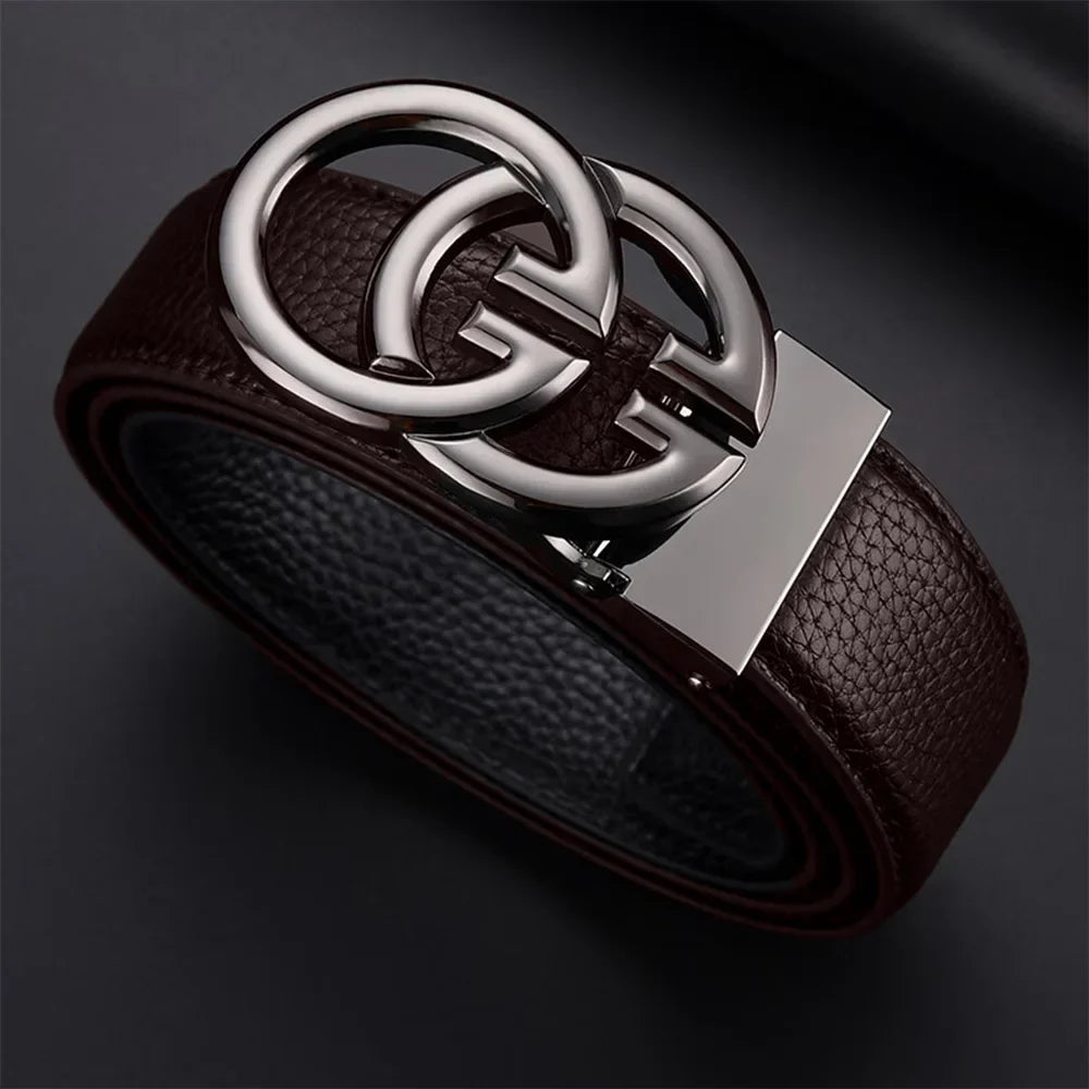 Luxury Brand Famous Genuine Leather Male Belts Business Men Belts for Pants Jeans Strap High Quality Designers Double G Buckle