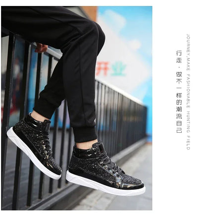 Mens Casual Shoes Non-slip Sports Outsole  Light High-top Men Fashion Boots Wear-resistant Male Sneakers 48