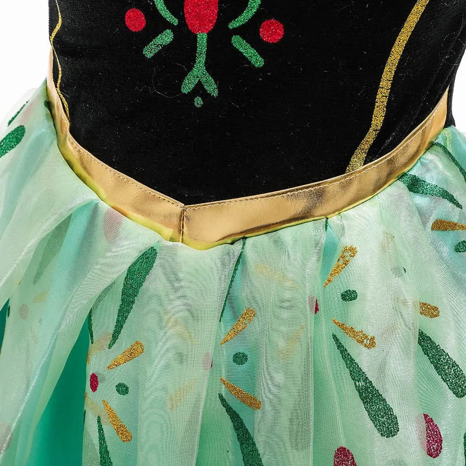 2025 Belle Costume for Girl Carnival Party Princess Dress Children Deluxe Beauty Ball Gown Kids Anna Belle Cosplay Elegant Dress