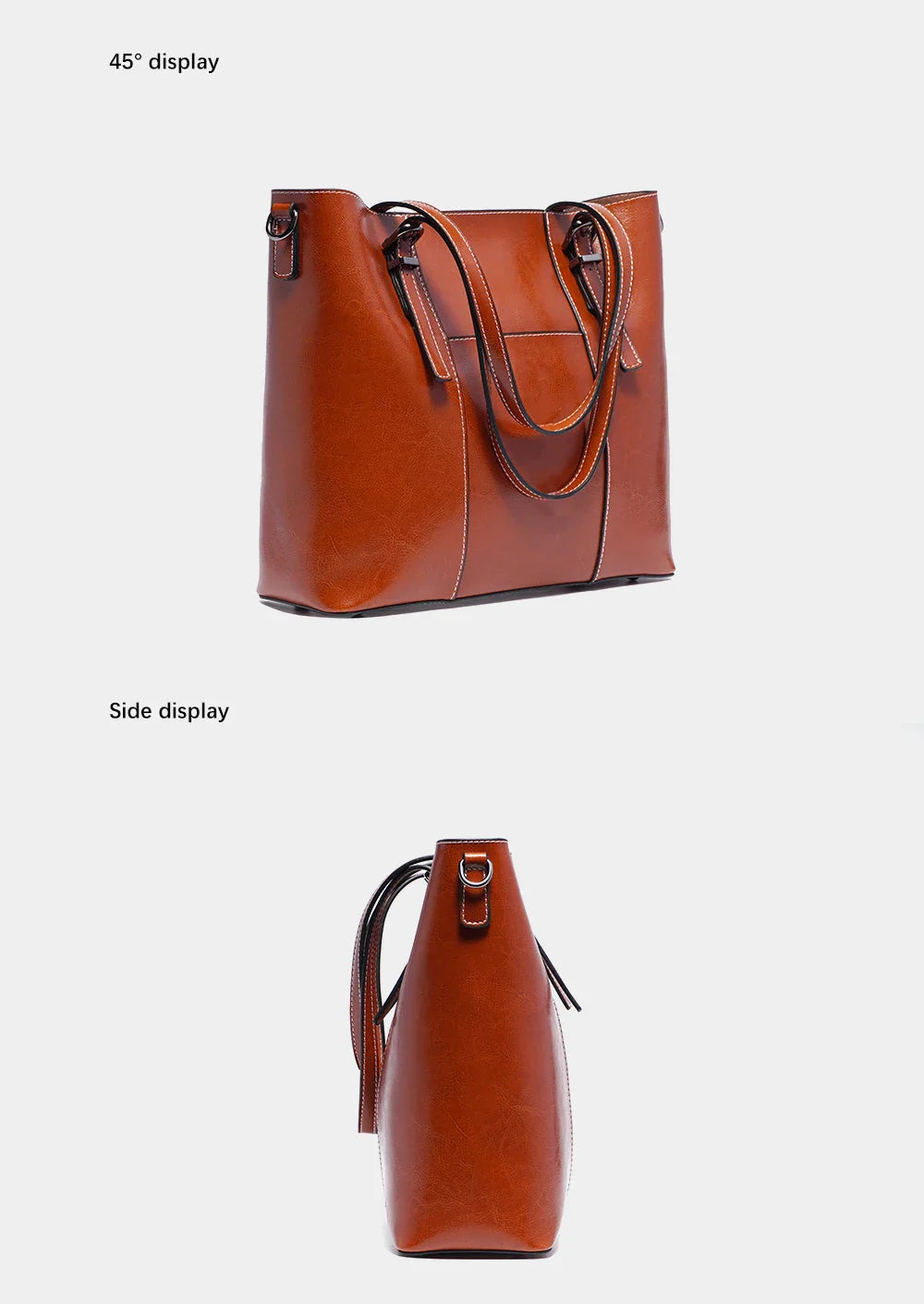 High Quality Women's Genuine Leather Tote Lady Luxury Designer Cowhide Shoulder Bag Large Capacity OL Handbag Shopper Bag
