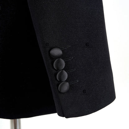 Elegant Men's Suits Double-Breasted Jewelry Ornament Handmade Tuxedo for Wedding Groom Party Jacket Pants