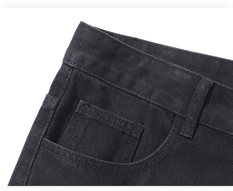 Autumn Jeans Men Black Casual Baggy Trousers Classic Straight Comfortable Wide Denim Trousers  Men Clothing