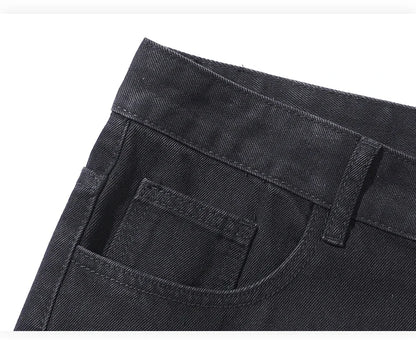 Autumn Jeans Men Black Casual Baggy Trousers Classic Straight Comfortable Wide Denim Trousers  Men Clothing