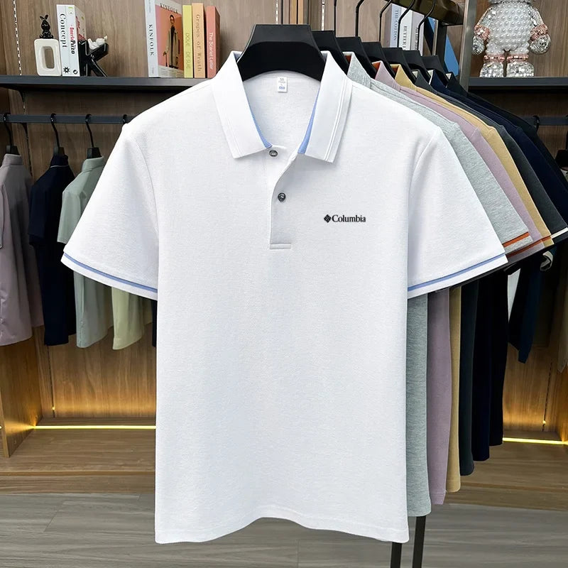 Summer hot search brand new 100% pure cotton comfortable polo shirt personalized men's letter embroidery best-selling short top