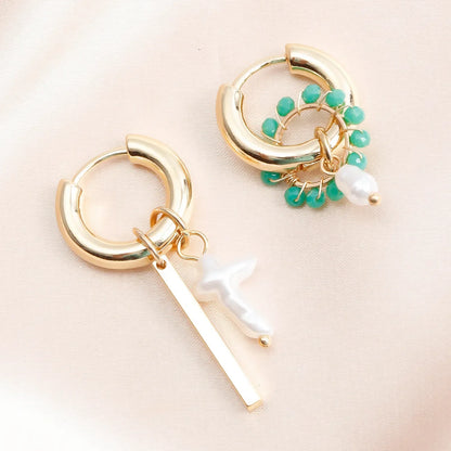 Geometric Crystal Asymmetric Dual-use Ear Buckle Earrings for Women Jewelry