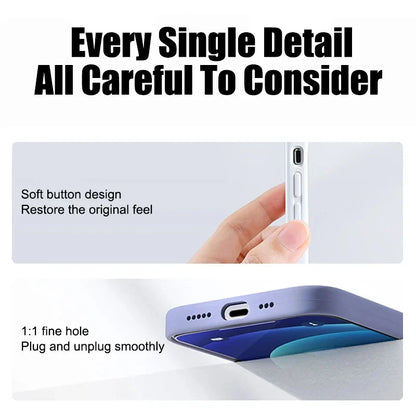 Luxury Liquid Silicone Phone Case For iPhone 15 13 12 11 14 Pro Max Bumper Cover 15 Plus Shockproof Protective Cases Accessories