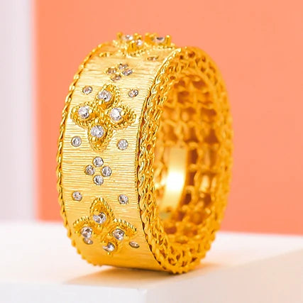 Luxury African Bangle Ring Sets Fashion Dubai Bridal Jewelry Sets For Women Wedding brincos para as mulheres 2024