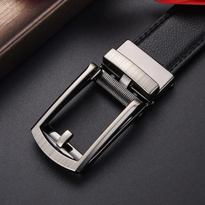 Men's Click Belt Business Luxury Designer Brand Genuine Leather Belts Jeans Automatic Adjustable Alloy Buckle Waist Straps Belts