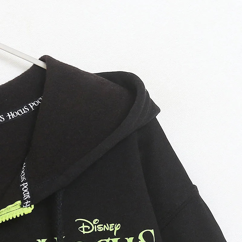 Fleece Hooded Sweatshirt Women Zip Up Hoodies Jacket Halloween Casual Cartoon Jumper Top Female Streetwear