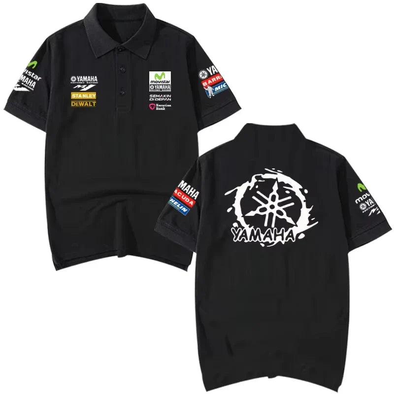 MotoGP Factory Team Motorcycle Riding Cotton POLO Shirt Printed Men's Short Sleeve Top
