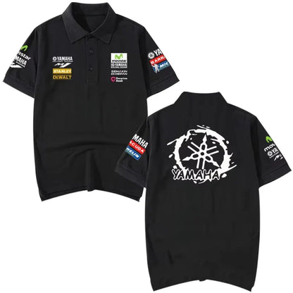 MotoGP Factory Team Motorcycle Riding Cotton POLO Shirt Printed Men's Short Sleeve Top