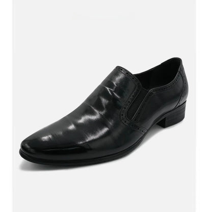 Spring Autumn New Pointed Leather Shoes for Men Solid Color Business Casual Shoes Male Fashion Designer Dress Shoe Man