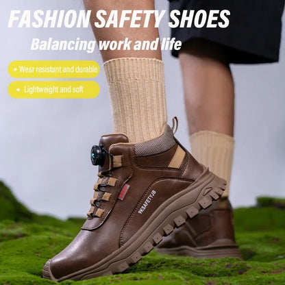 Men's Fashionable Safety Shoes 6KV Insulated Breathable Water-Resistant Anti-Slip Comfortable Work Footwear for Casual And Profe