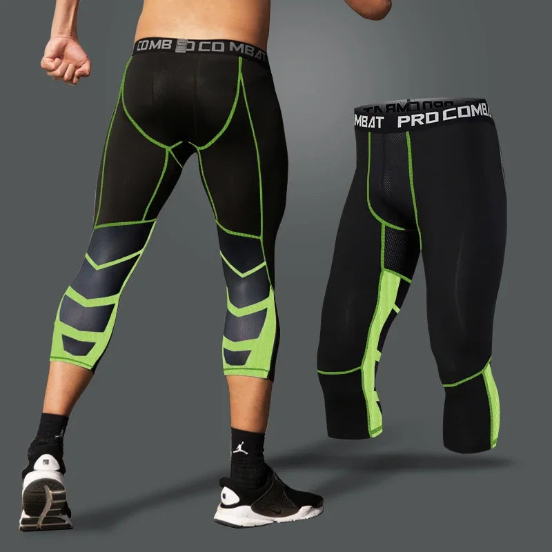 Men's Compression Pants for Running Cycling Basketball Soccer Elasticity Sweatpants Fitness Tights Legging Trousers Rash Guard