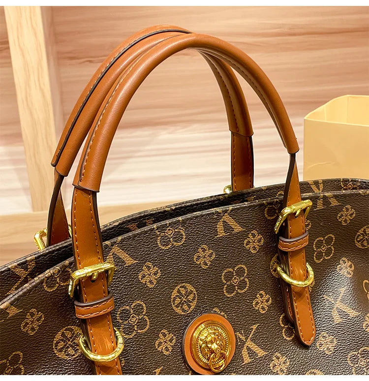 Ladies' light luxury handbag 2025 new high-end designer fashion retro handbag shoulder bag large capacity crossbody bag tote bag
