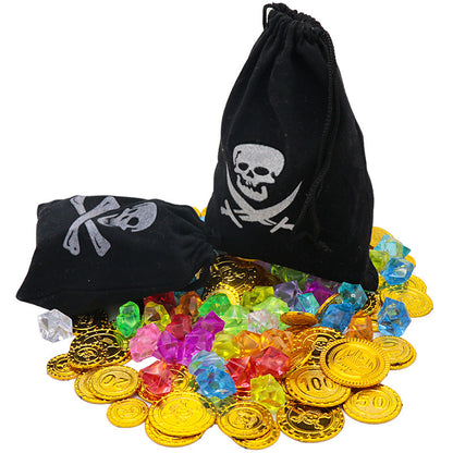 Kids Pirate Costume Captain Jack Pirate Toy Halloween Dress Up Set Kid Adventure Robbery Costume Toy Accessories Gift