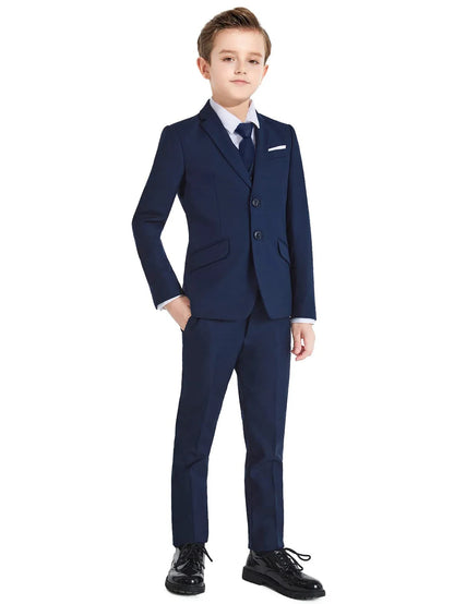 Boys Suits Colorful Formal Suits 5 Piece Slim Fit Dresswear Suit Set School Uniforms