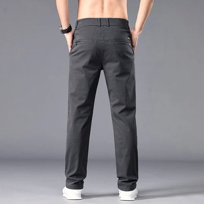 Brand Autumn New Stretch Men Casual Pants Straight Business Dress Formal Trousers Work Fashion Male Comfort Pants