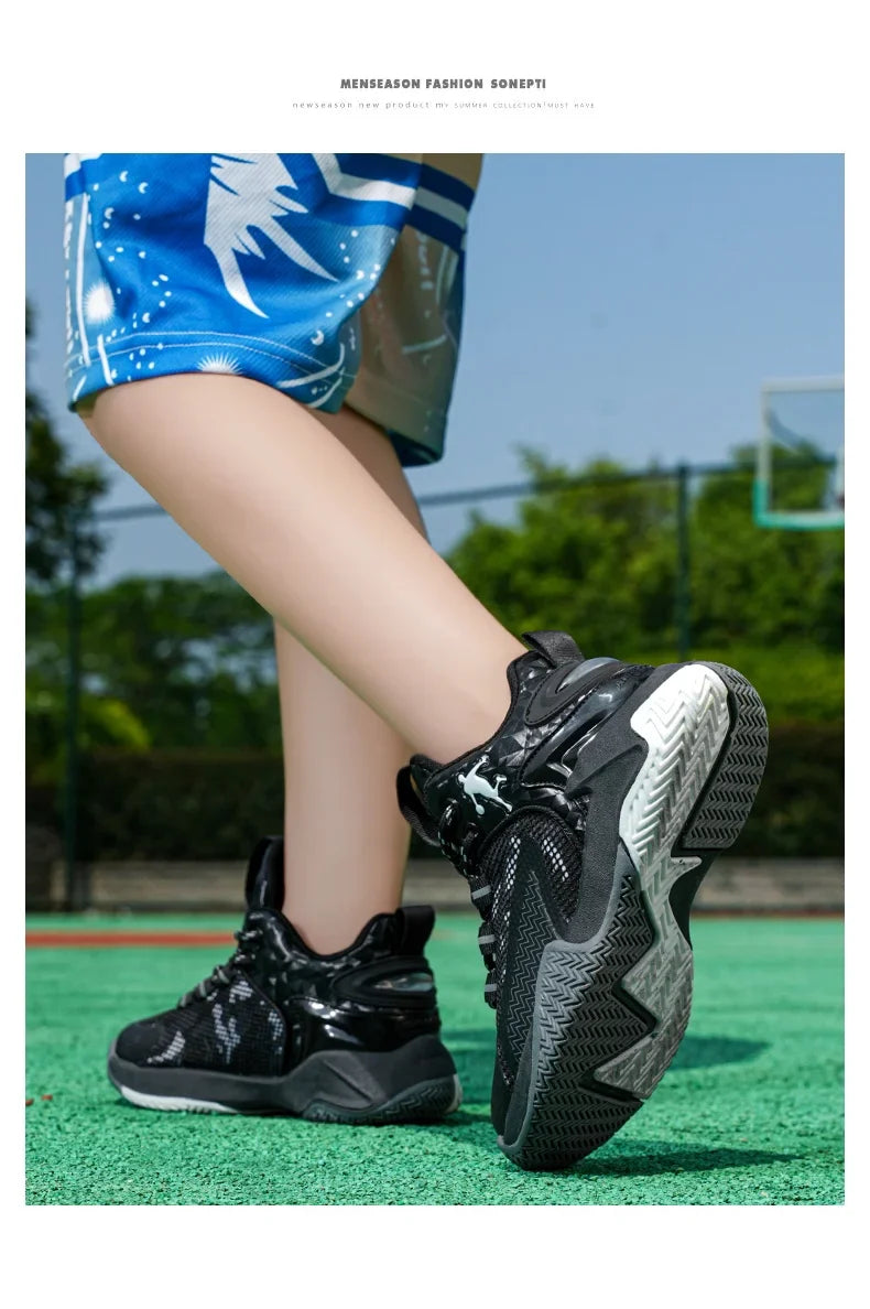 Kids Basketball Shoes Boys Sneakers Non-slip Child Trainer Basket Shoes Outdoor Children Sport Shoes Zapatillas De Deporte