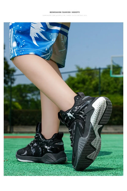 Kids Basketball Shoes Boys Sneakers Non-slip Child Trainer Basket Shoes Outdoor Children Sport Shoes Zapatillas De Deporte