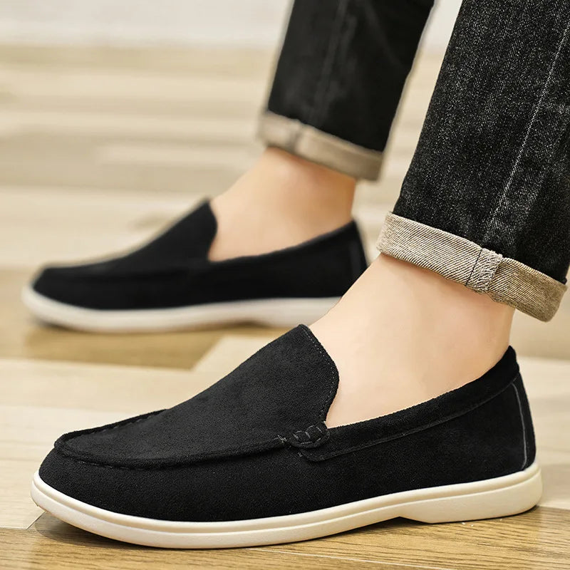 New autumn British style men's bean shoes fashionable youth low top casual single shoes Le Fu shoes