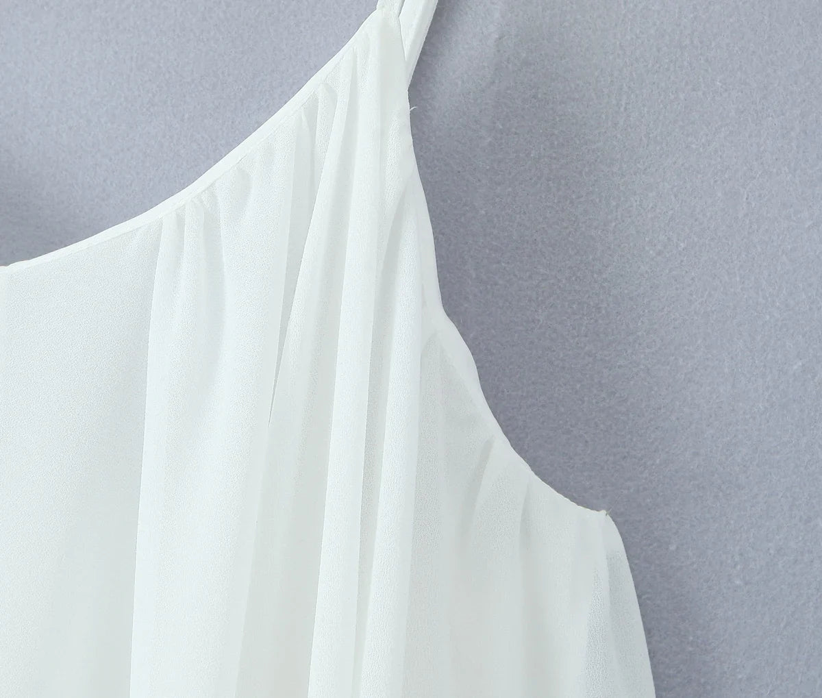 Women White  Big Backless Sling Dress O neck Back Zipper Loose Swing Mini Short Dresses Holiday Robe