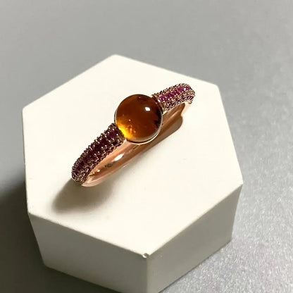 6mm Round Candy Style Ring for Women 33 Colors Purple Zircon Crystal Inlay Jewelry Birthday Gift